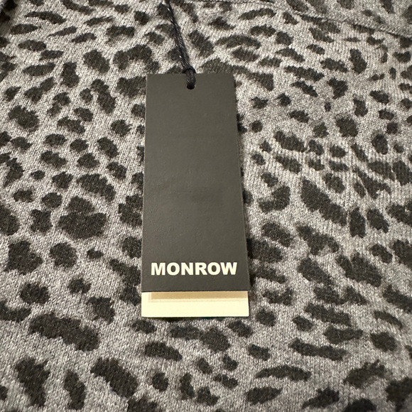 Monrow Mini Leopard Sport Cashmere Blend Sweatpants - NWT - Size L - Picture 8 of 11